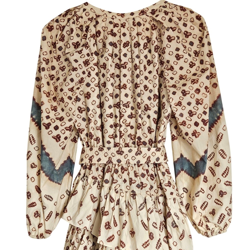 ULLA JOHNSON Miranda Mini Belted Tiered Dress Sz US 4 - Picture 8 of 14